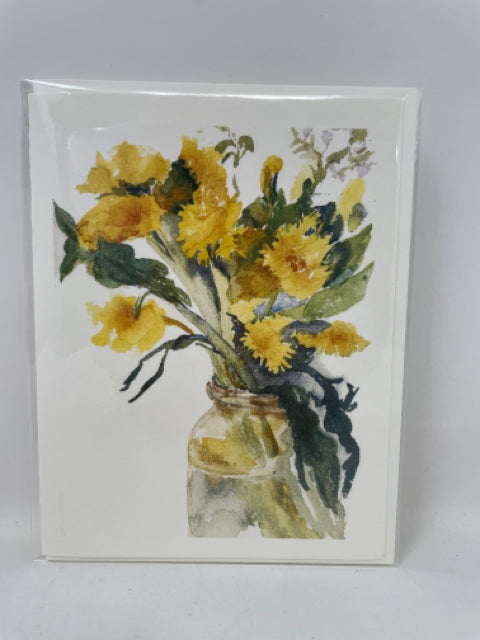 Watercolor Yellow Floral Card