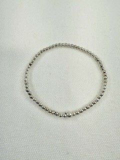 Bright Silver Hematite Bracelet