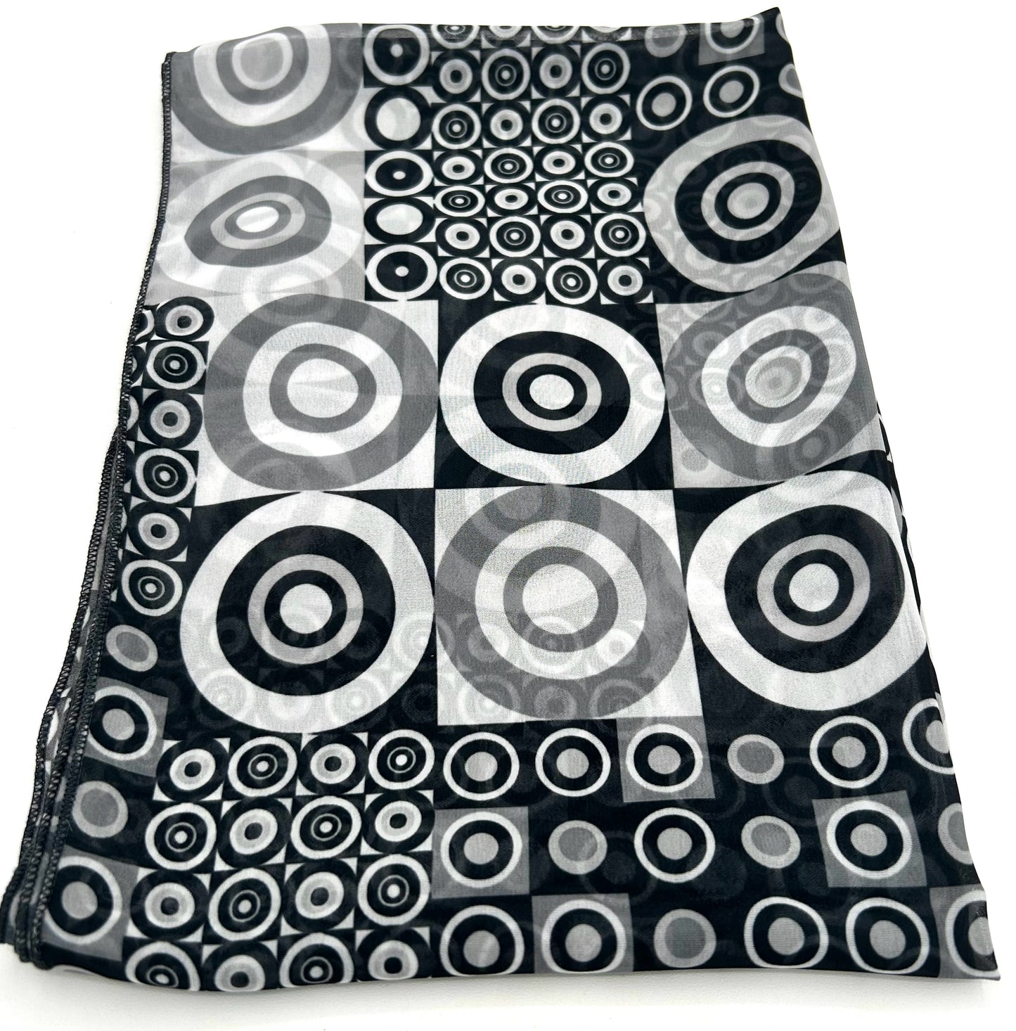 Shades of Gray, Black & White Circles Scarf