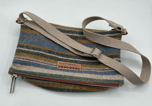 Striped Foldover Crossbody Bag