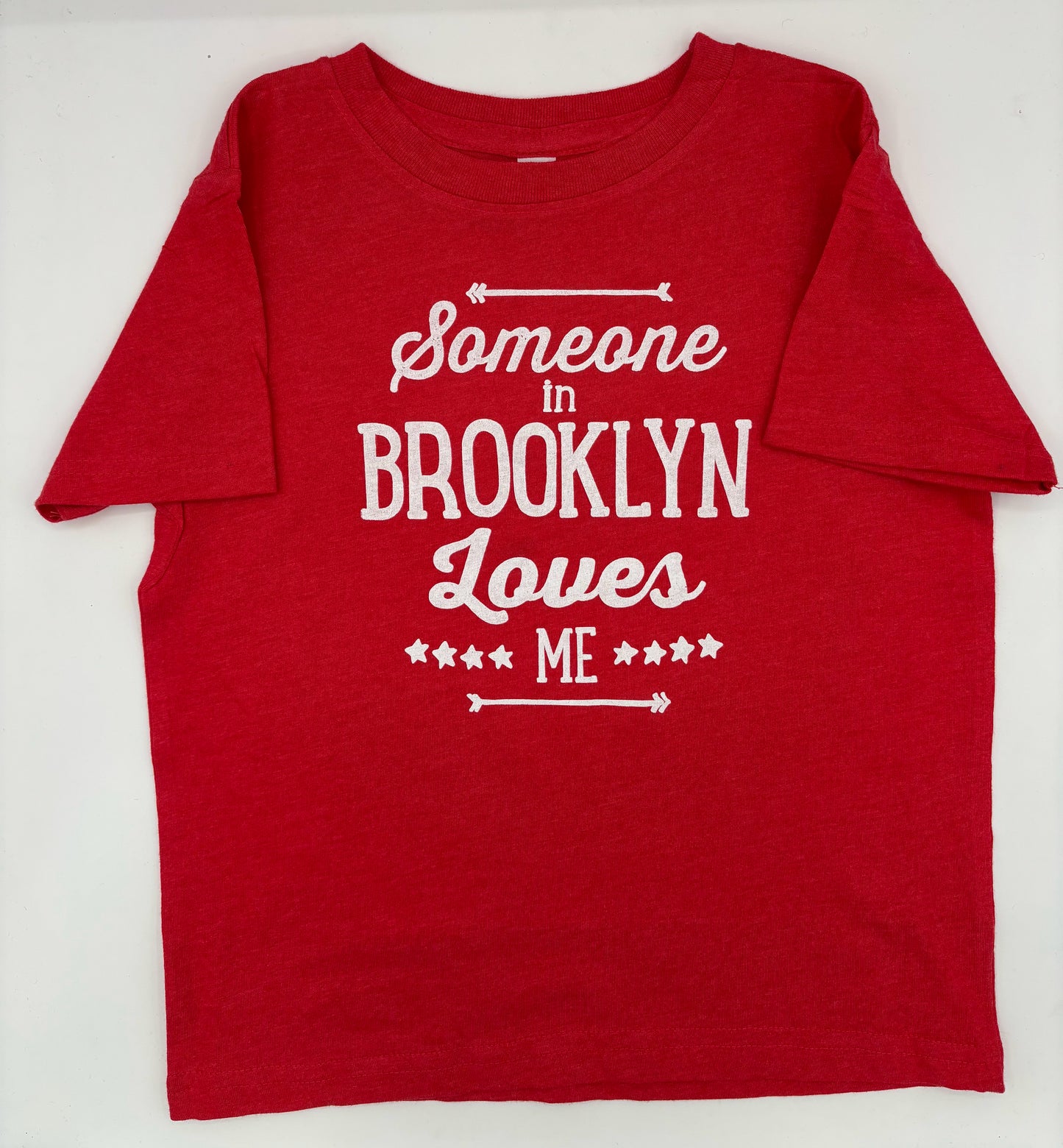Someone in Brooklyn Loves Me Toddler T Red 4Y