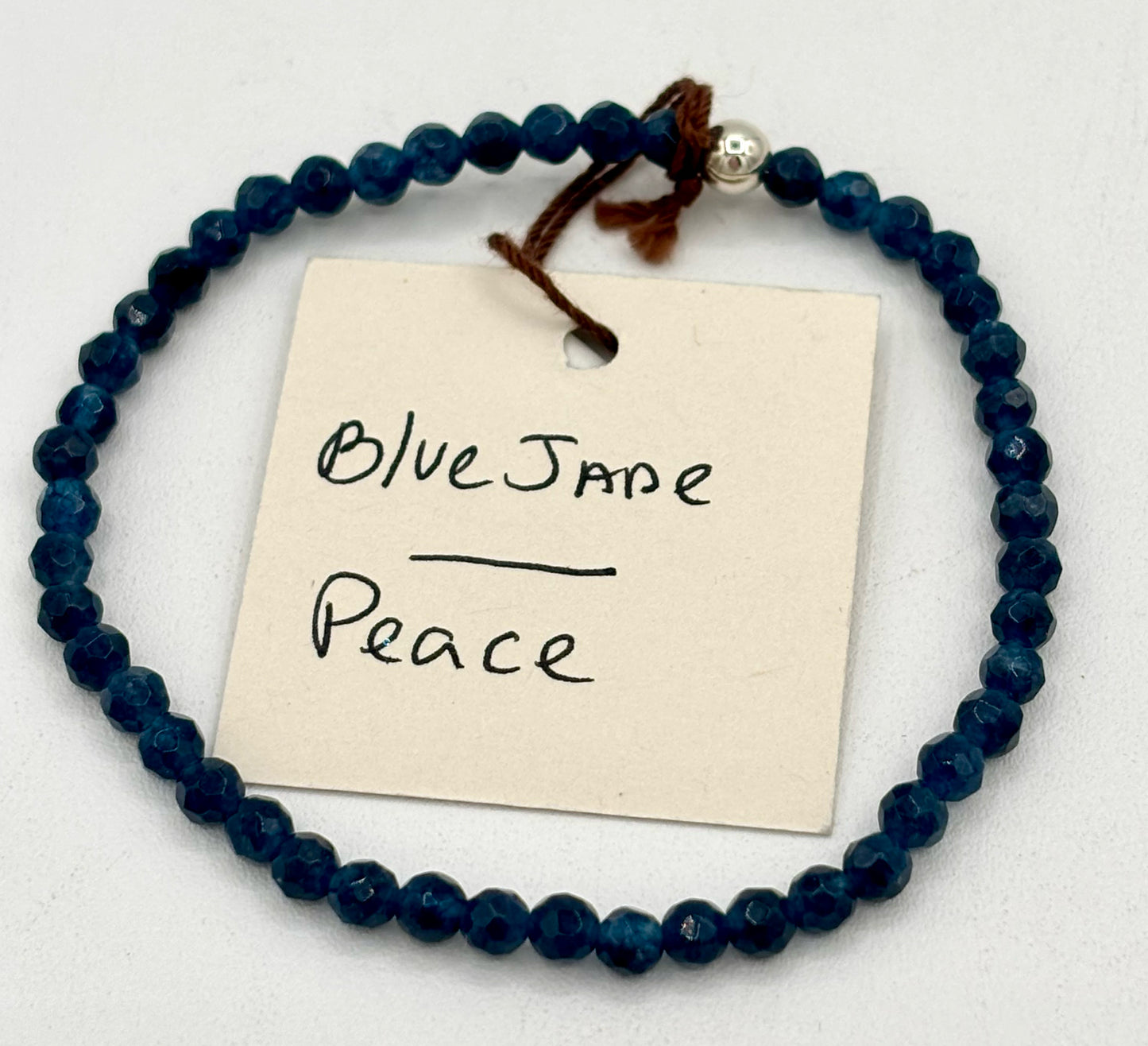 Faceted Blue Jade Bracelet