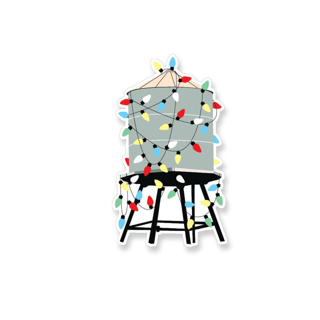 Holiday Water Tower Vinyl Stickers
