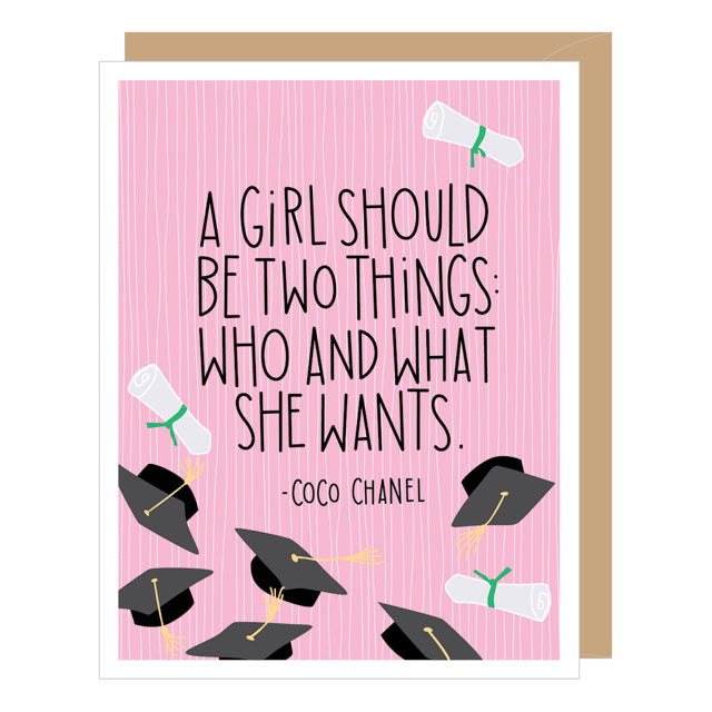 Coco Chanel Quote Graduation Card