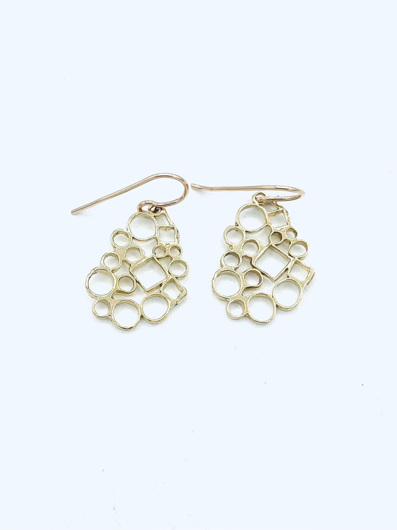 Medium Mosaic Nu-Gold Earrings