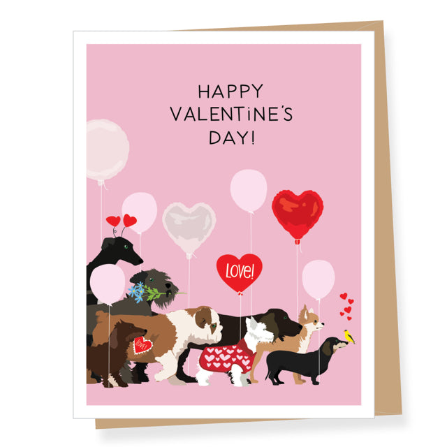 Dogwalk Valentine's Cards