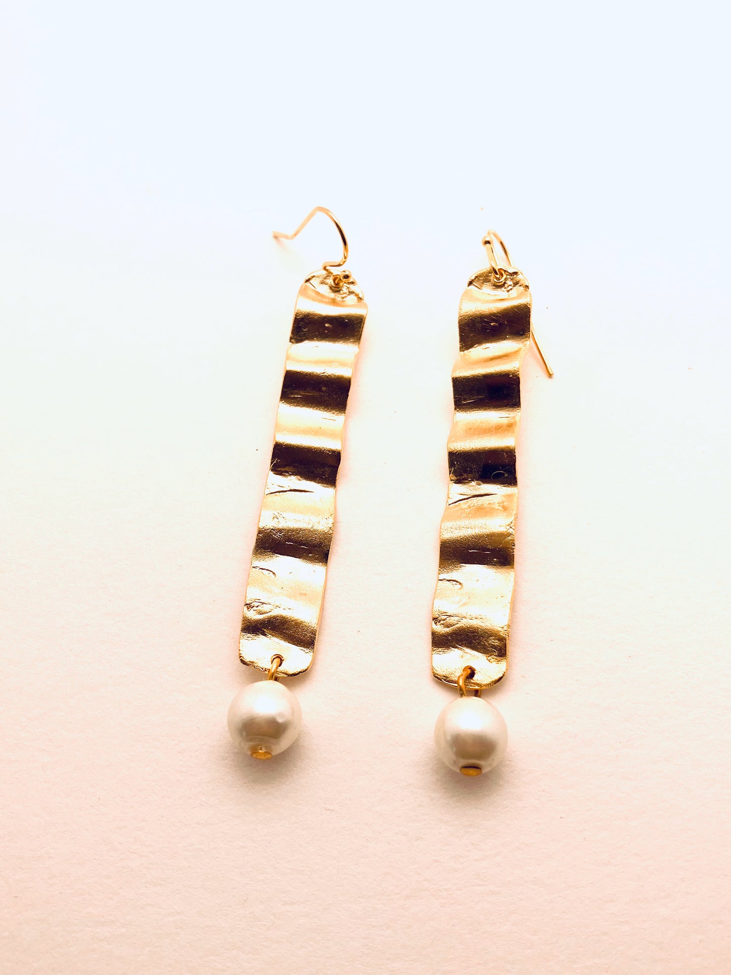 Wave and Pearl Earrings