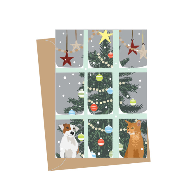 Mini Holiday Pets With Tree Enclosure Cards