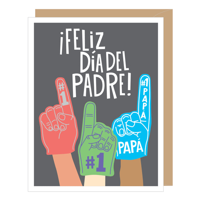 Spanish Foam Finger Father's Day Card