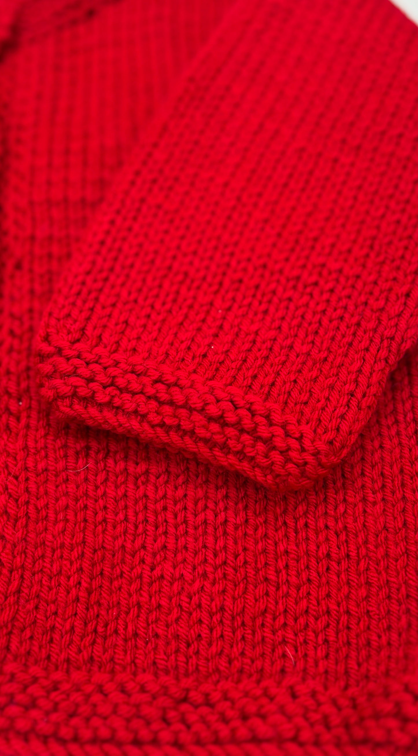 12-18 M Red Acrylic Knit Cardigan with Bear Patch