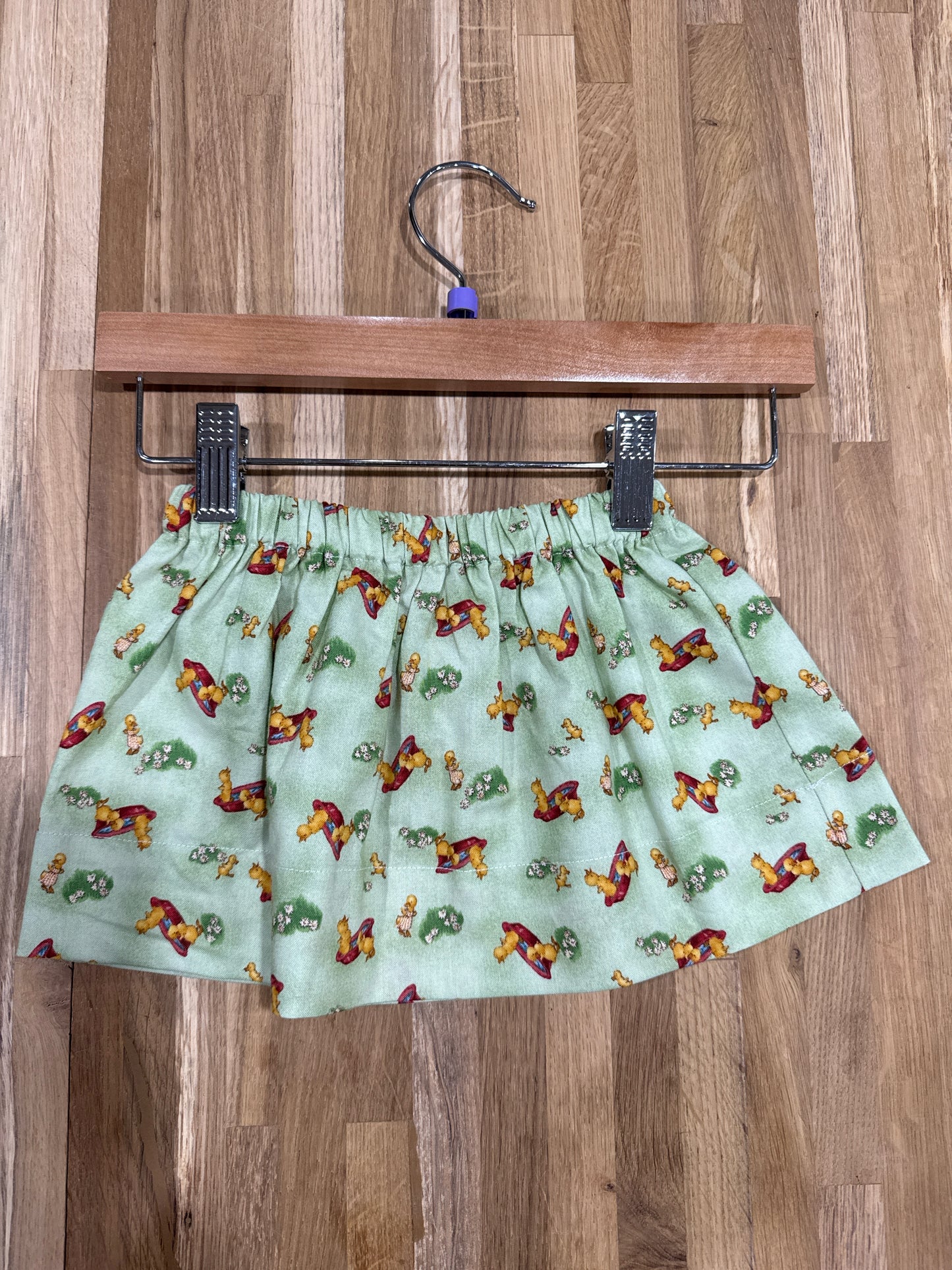 2 Y Twirly Skirt - Light Green w/Ducks