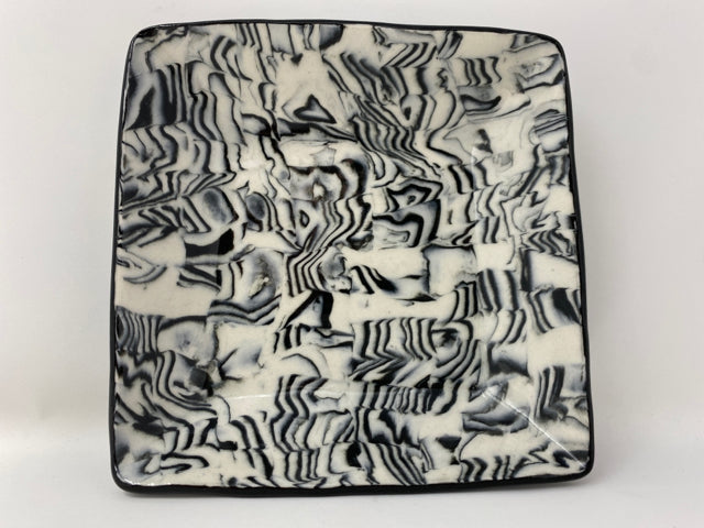 Black & White Square Dish