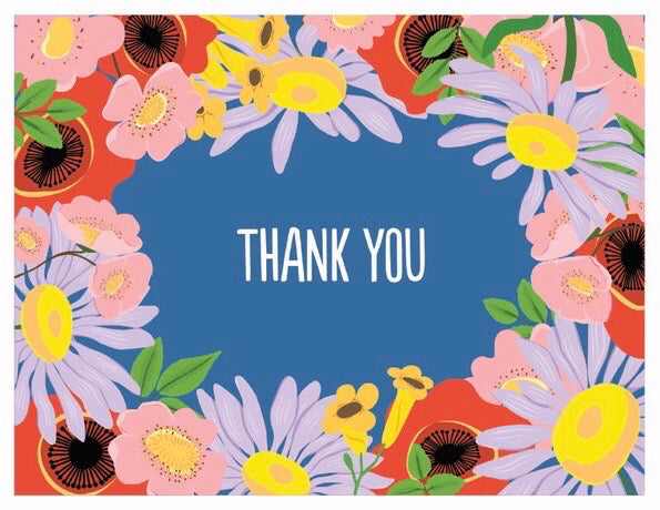 Chrysanthemum Thank You Card