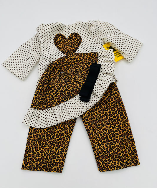 Leopard Print Top/Hat/Pants for 18" Doll