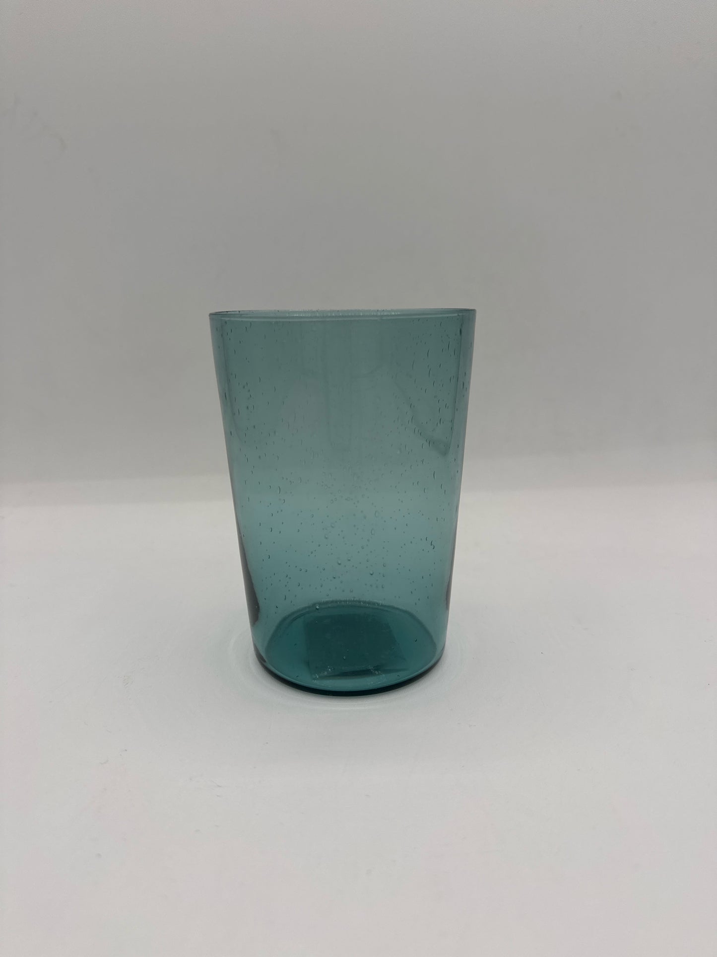 Handblown Glass Tumbler in Mineral Blue