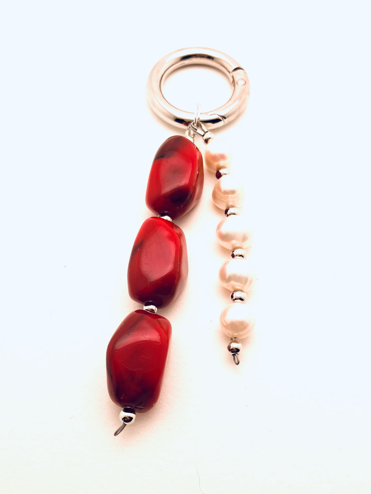 Beaded Bag Charms, Red