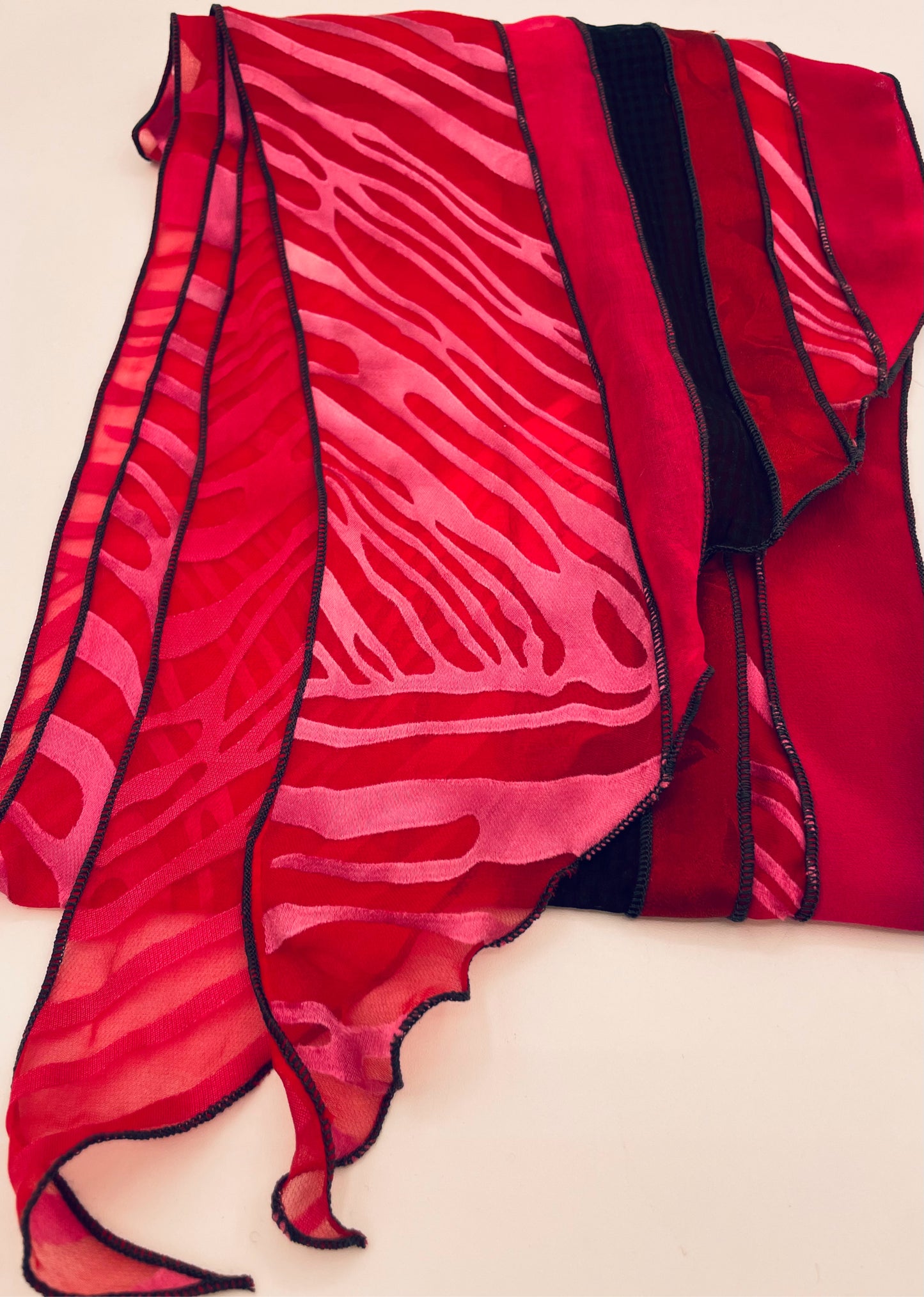 Silk Red Black Collage