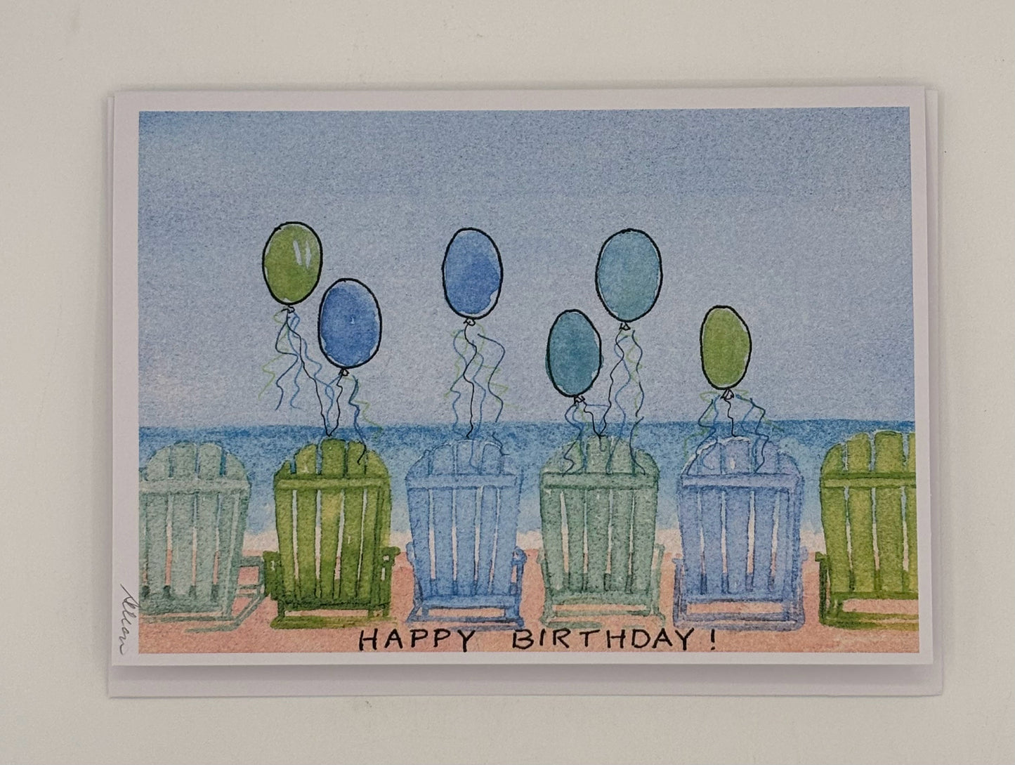 Birthday Beach Chairs Card