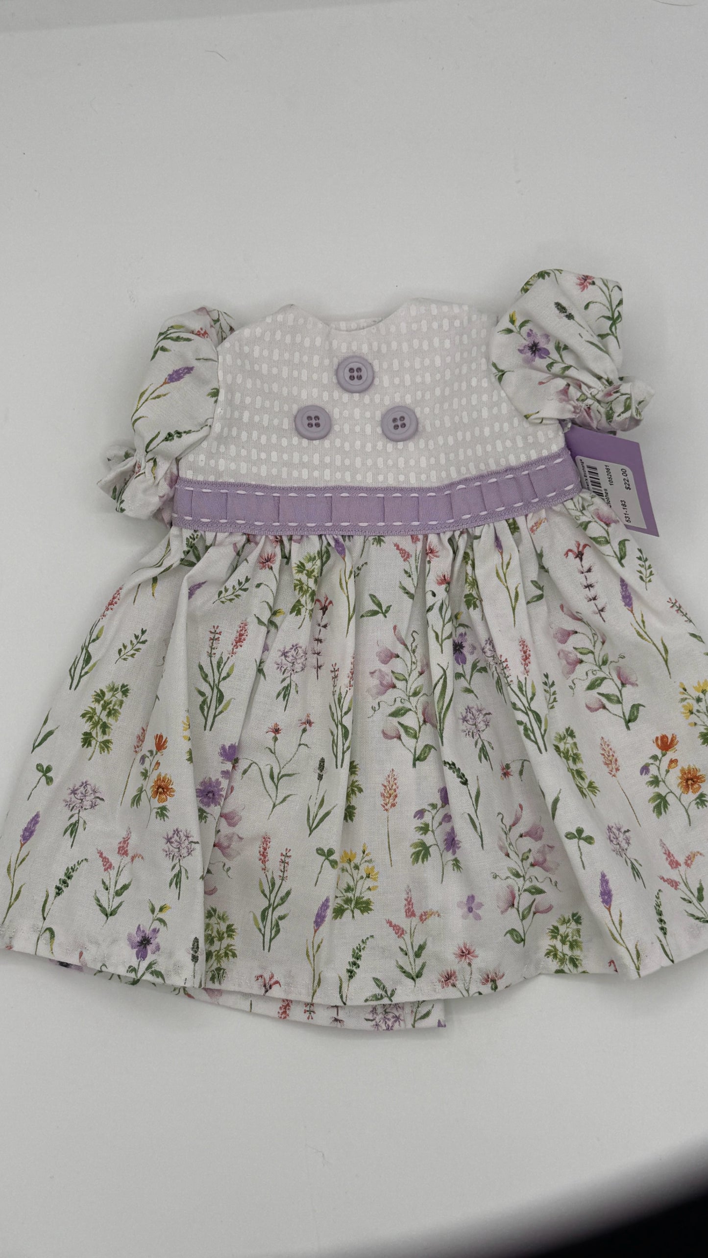 Summer Dress with Button Trim on Bodice