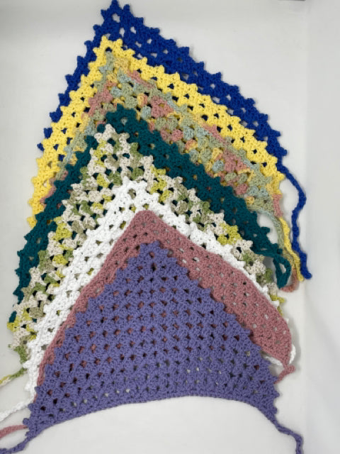 Adult Cotton Crochet Bandana Scarf