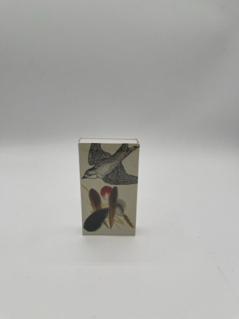 Box of 50 Wood Matches in Decorative Box With Bird Drawing