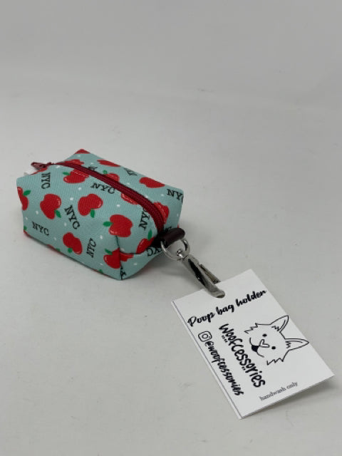 NYC Blue with Red Apple Dog Poop Bag Holder