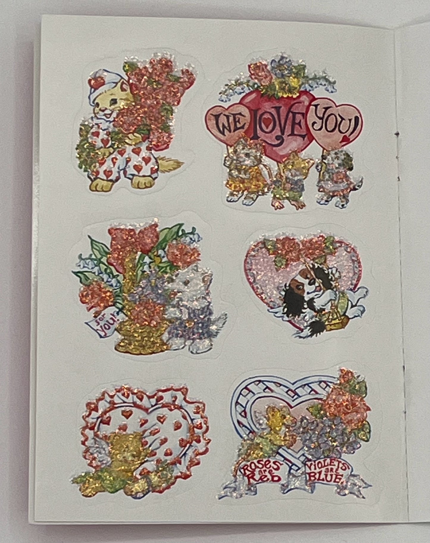 Glitter Valentine Stickers