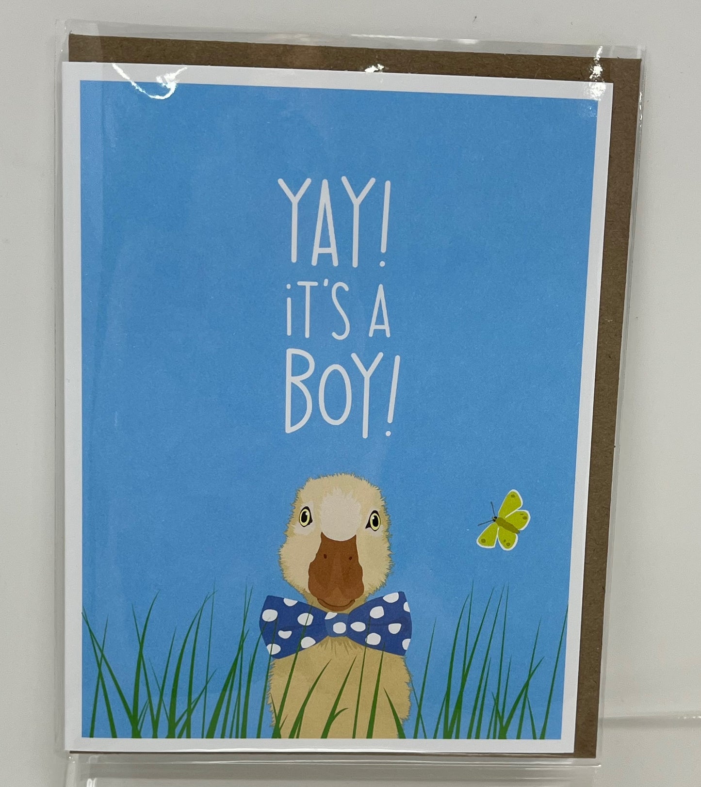 Boy Baby Duckling Card