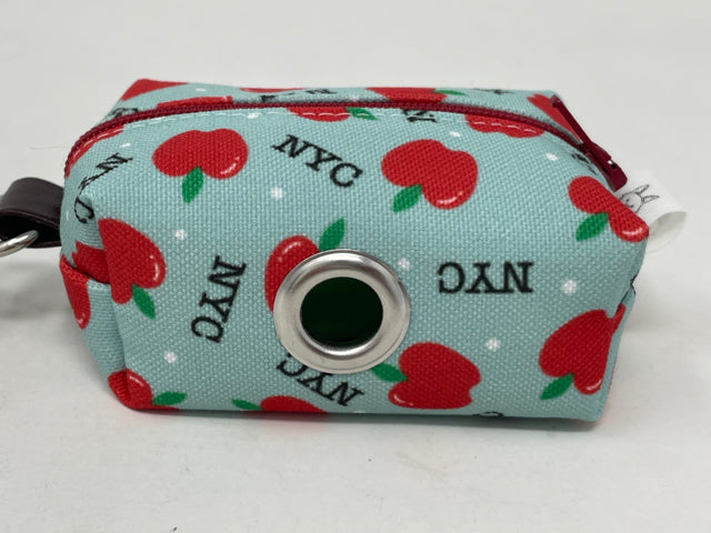 NYC Blue with Red Apple Dog Poop Bag Holder