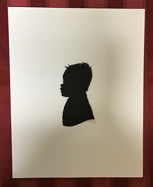 Original Silhouette, Mounted on Paper