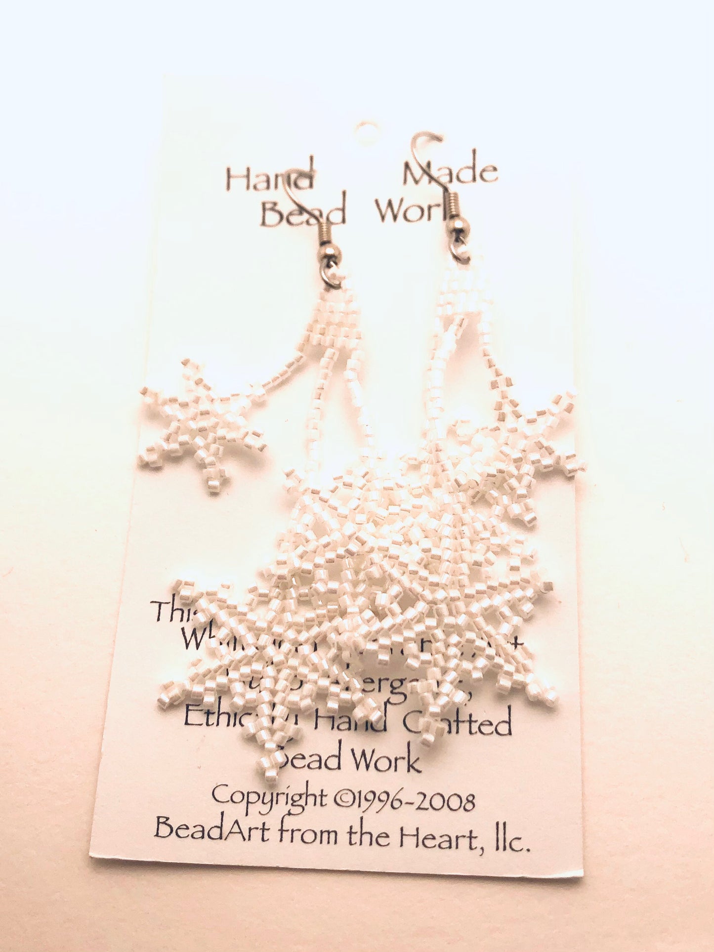 Beaded Snowflake Earrings Multiple