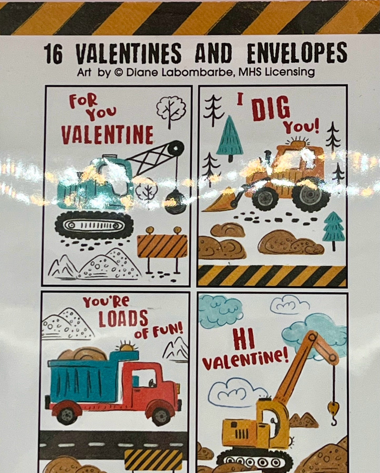 Construction Time Kids Valentines