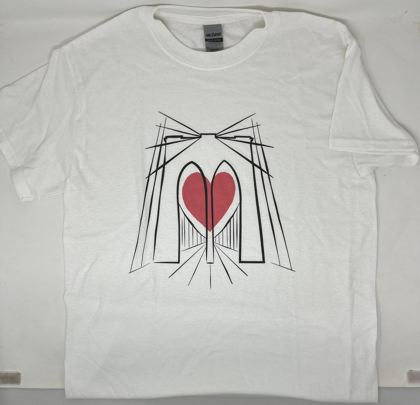 Brooklyn Bridge Heart T Adult Small (white)