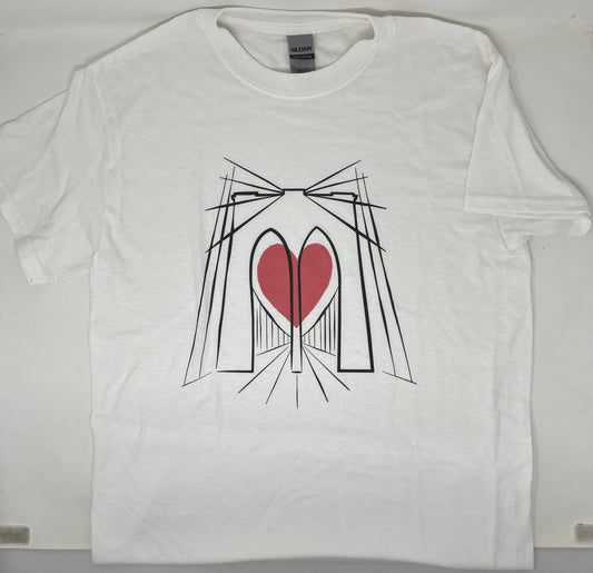 Brooklyn Bridge Heart T Adult Small (white)