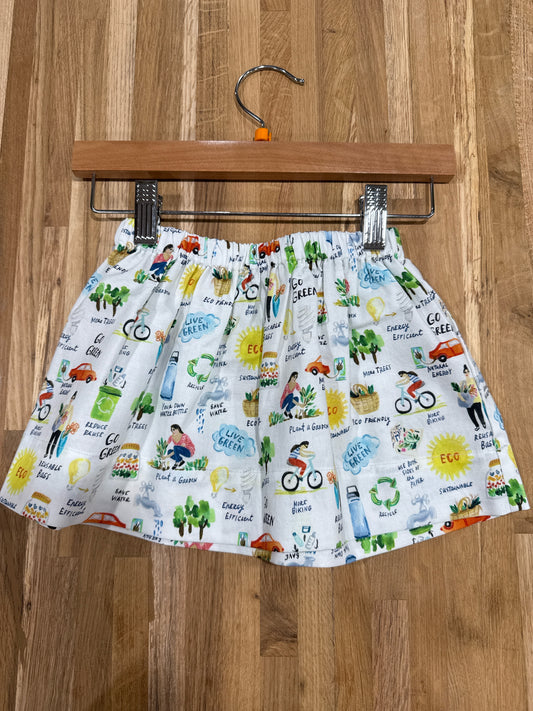 3 Y Twirly Skirt - Go Green Motif