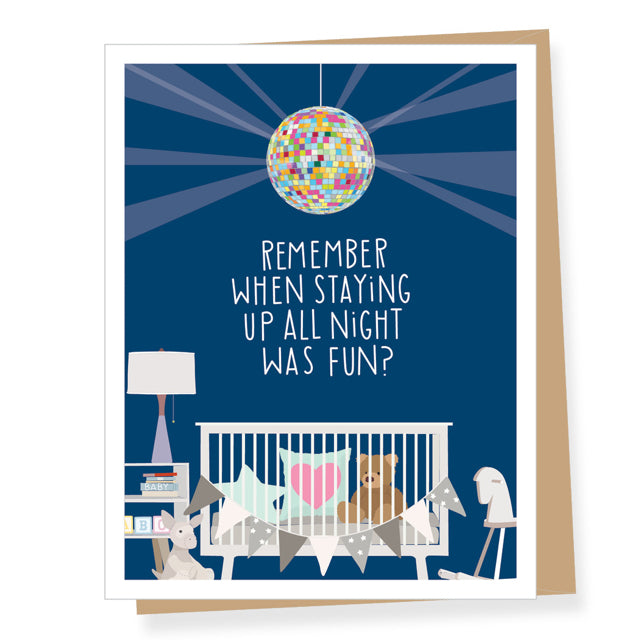 Up All Night New Baby Card