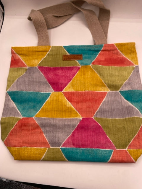 Multi Color Pattern Tote Bag