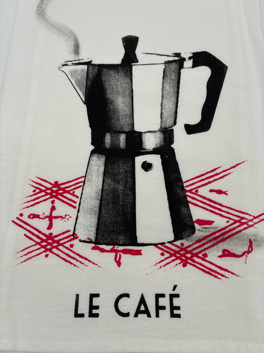 Le Cafe Tea Towel