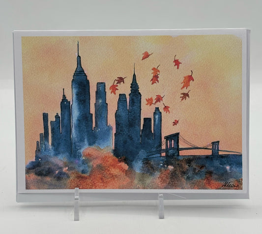 Fall Skyline Card