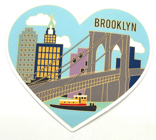 Brooklyn Skyline Heart Sticker