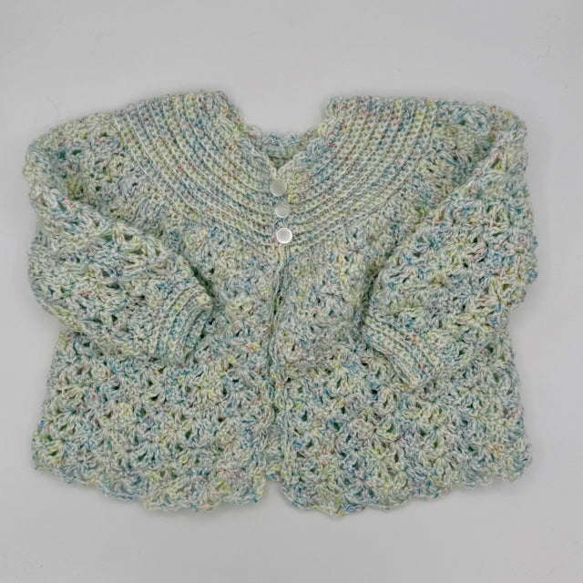 2 Y Multi Pastel Acrylic Lace Crochet Matinee Jacket