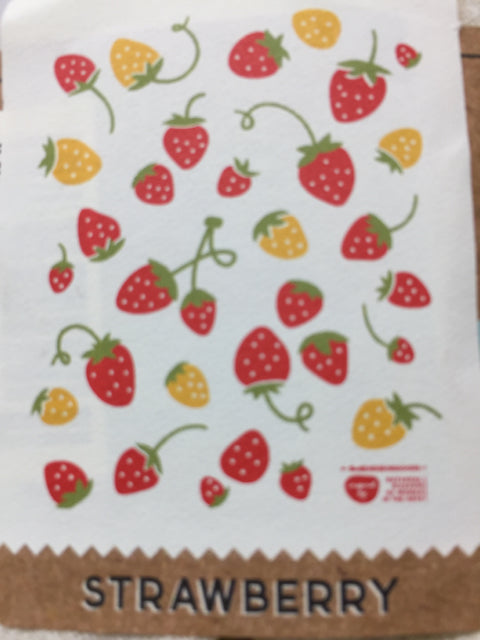 Strawberry Flour Sack Dish Towel