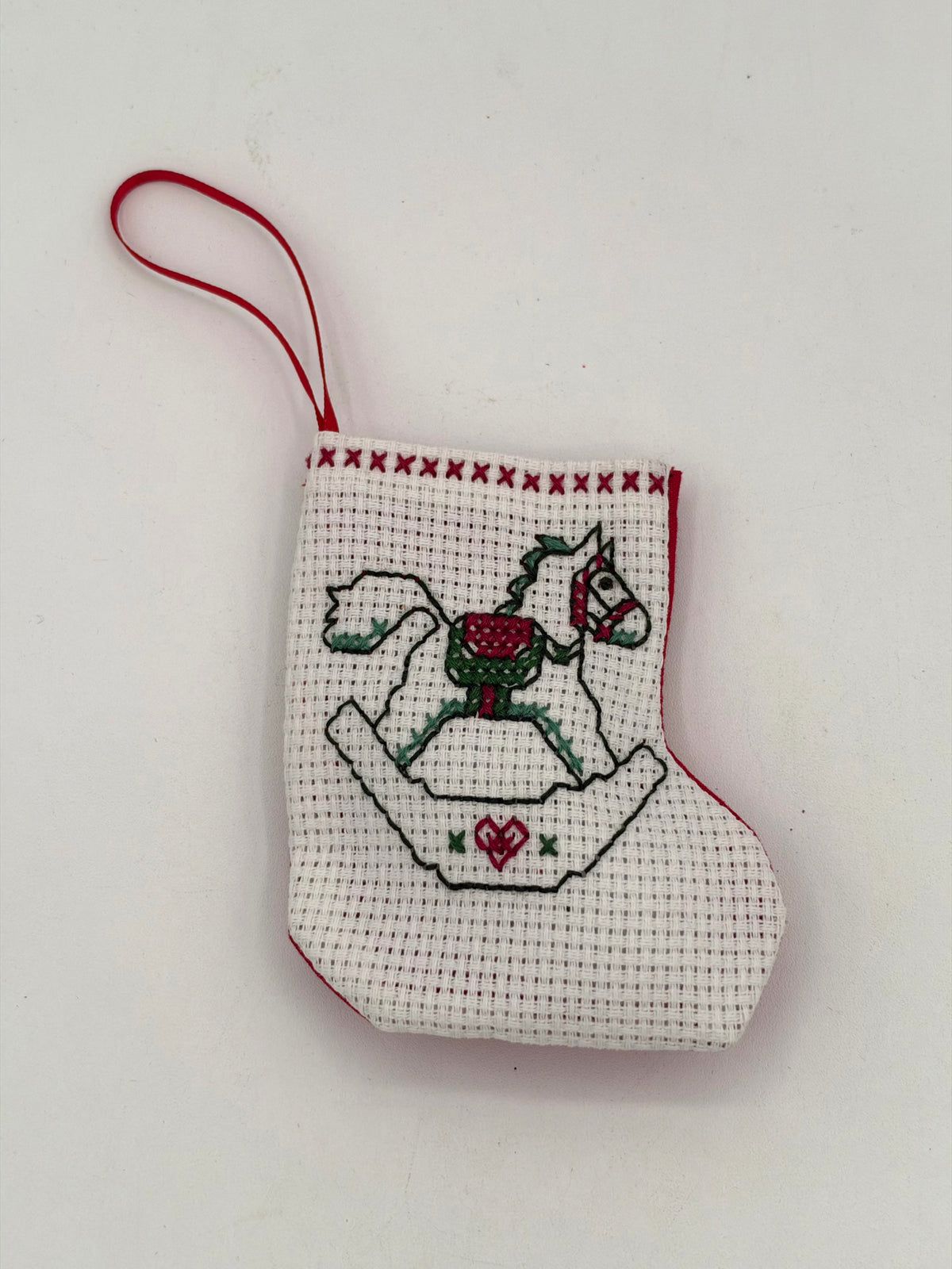 Cross Stitch Rocking Horse Ornament