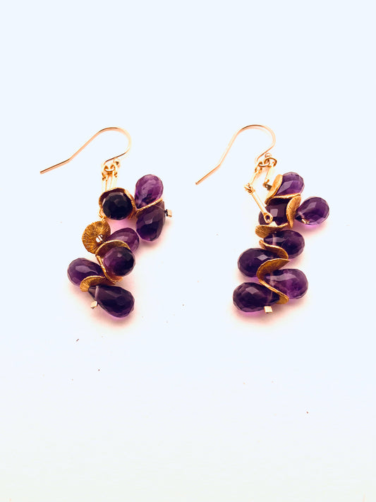 Signature Amethyst Gold Earrings