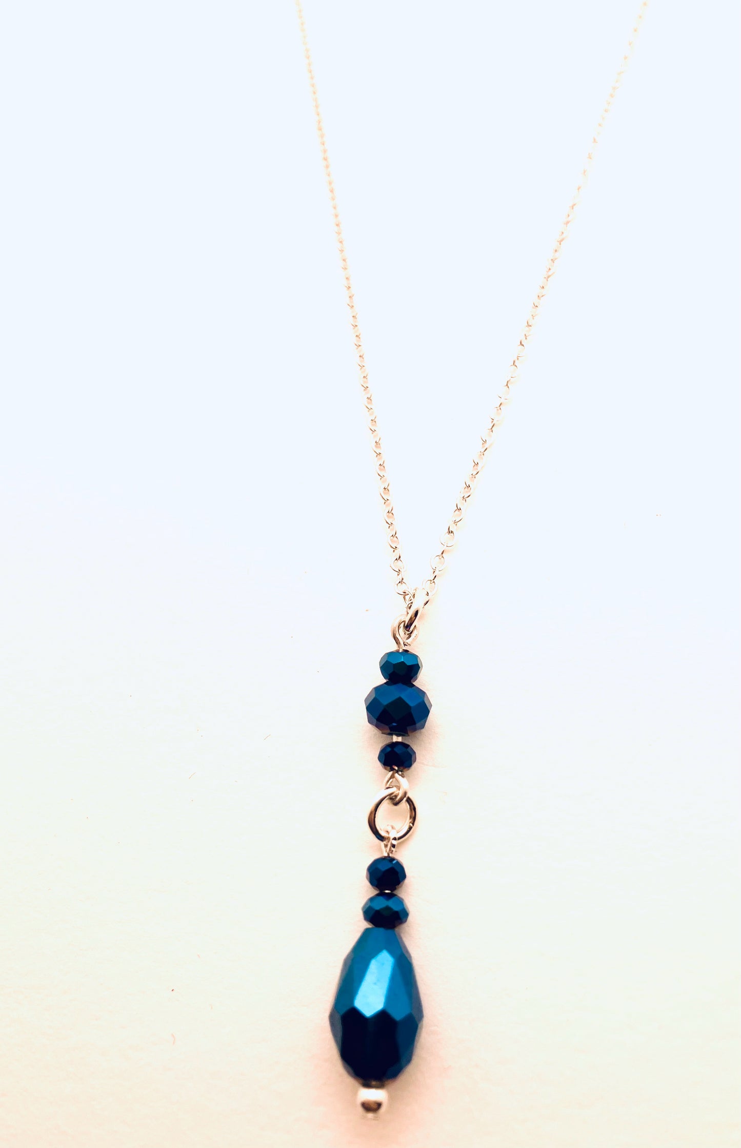 Sapphire Crystal Silver Necklace