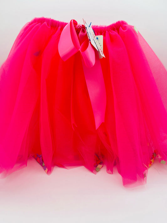 13" Hot Pink and Pastel Ribbon Confetti Tutu