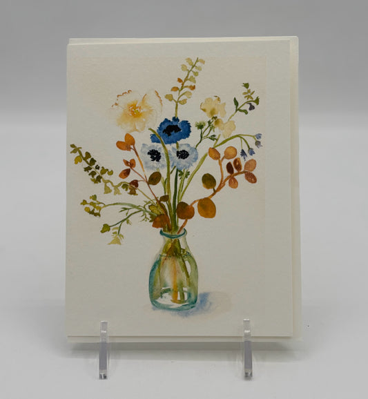 Wildflowers In Vase Card