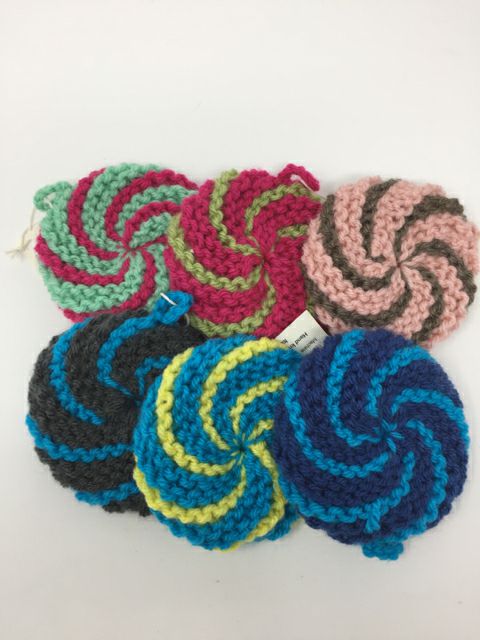 Acrylic Knit Spiral Scrubbie