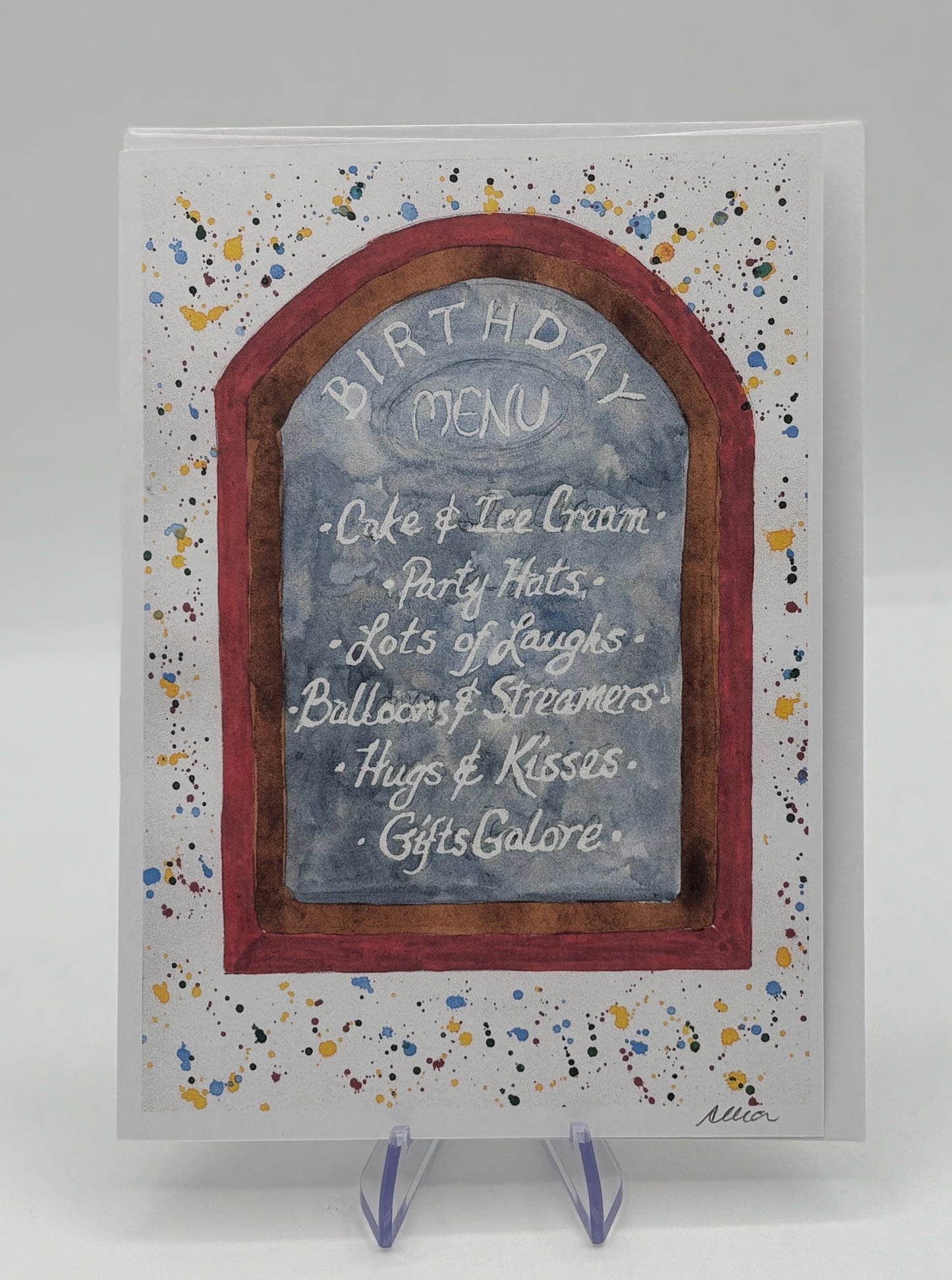 Menu Birthday Card