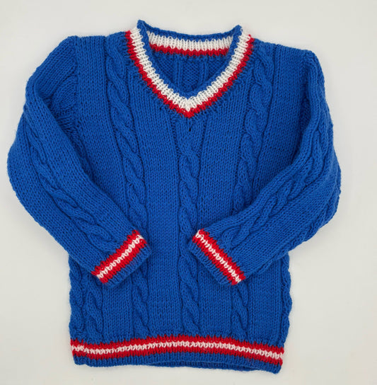 1-2 Y Royal Blue Acrylic Pullover